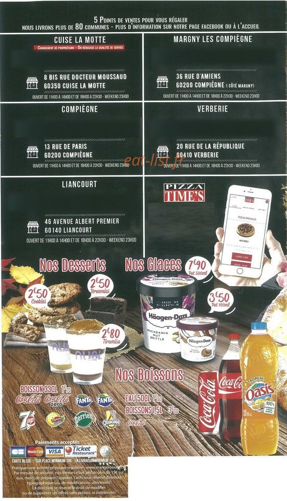 Pizza Time's — carte page 4