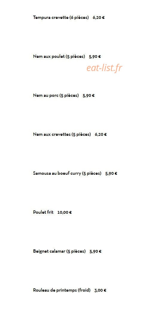 Sushi's Bar — carte page 4