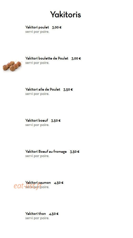 Sushi's Bar — carte page 30