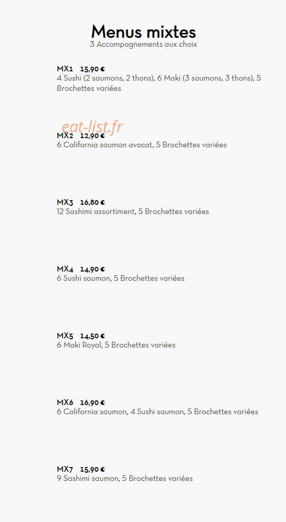 Sushi's Bar — carte page 8