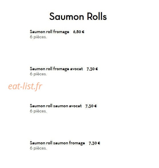 Sushi's Bar — carte page 27