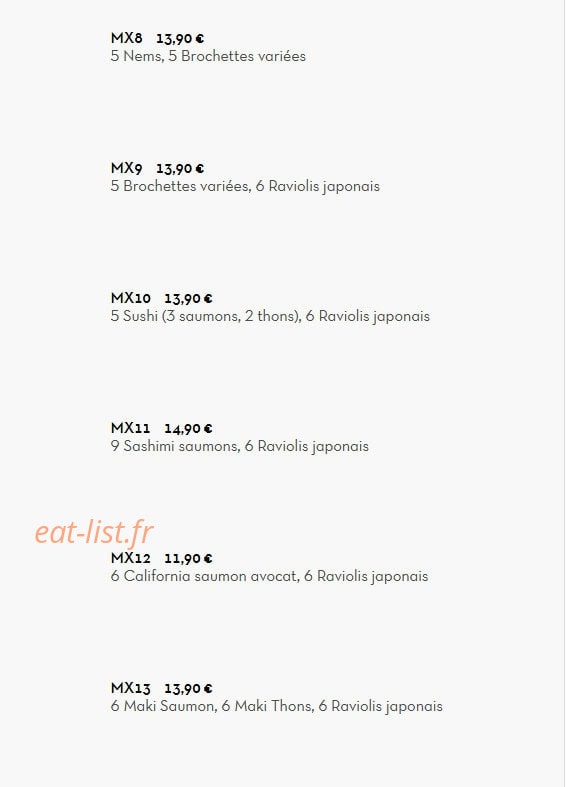 Sushi's Bar — carte page 9