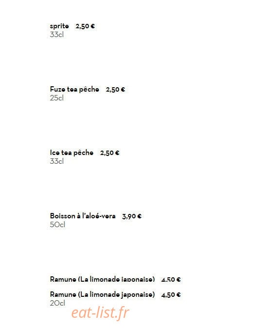 Sushi's Bar — carte page 35