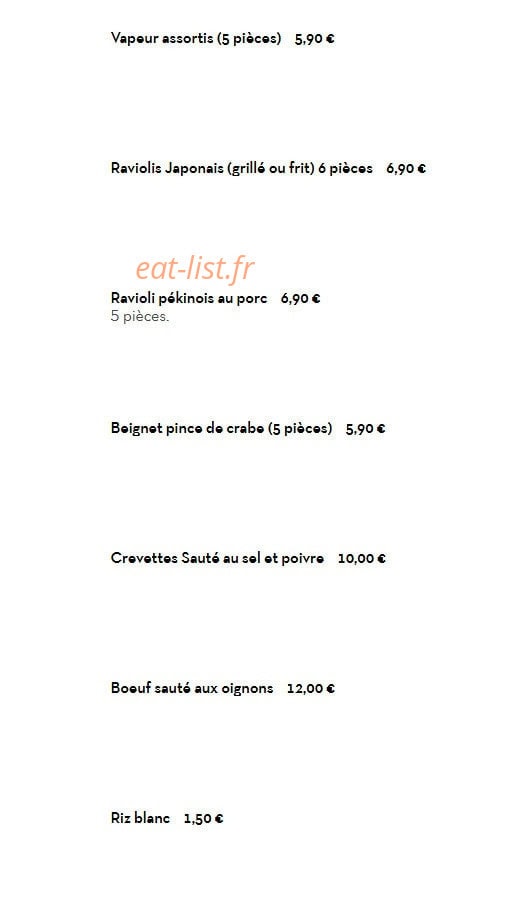 Sushi's Bar — carte page 3