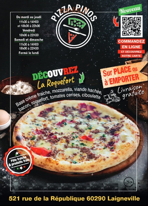 Pizza Pinos — carte page 1