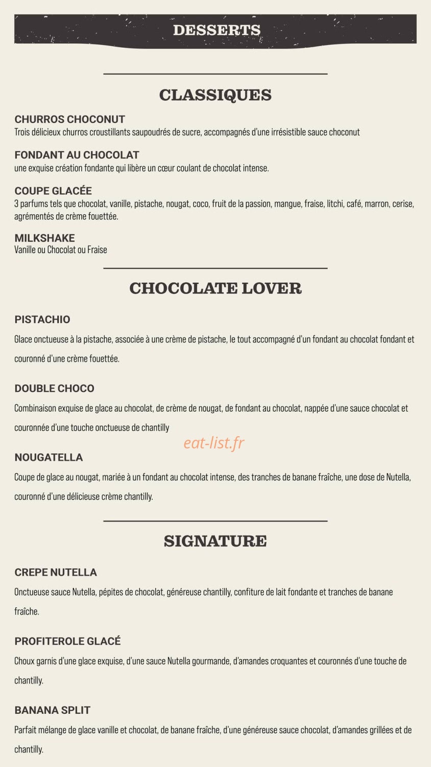 Escale Gourmet — carte page 5