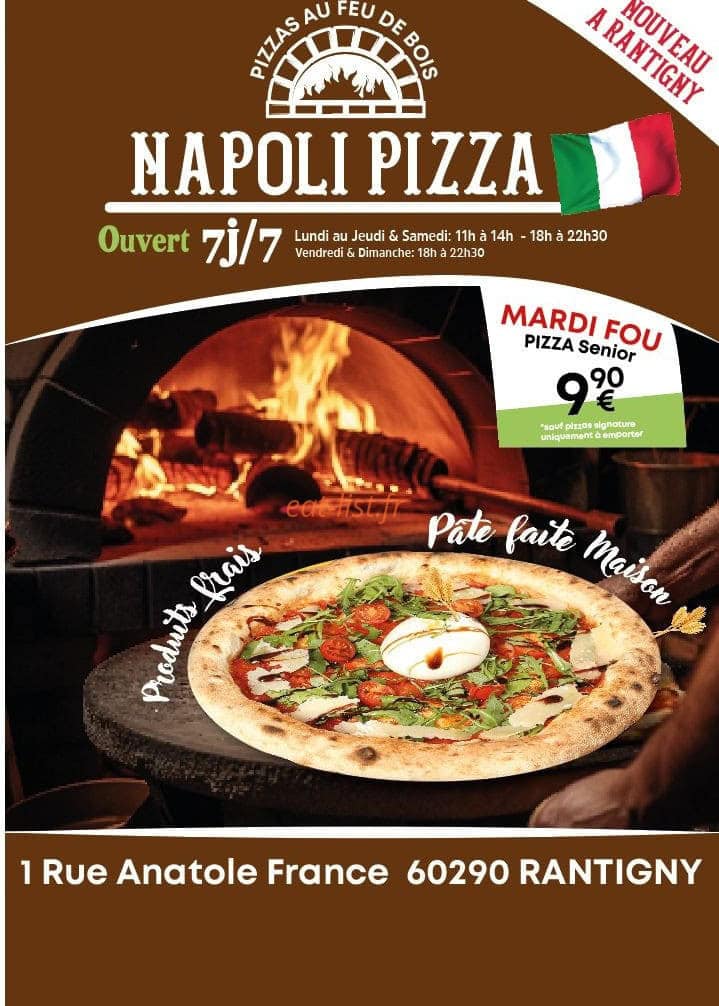 Napoli Pizza — carte page 1