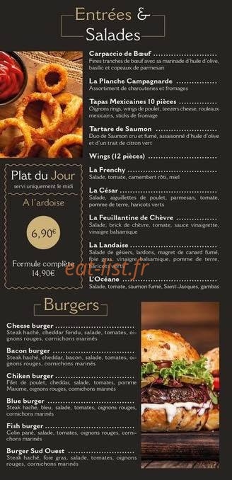 Sun Kafe — carte page 2