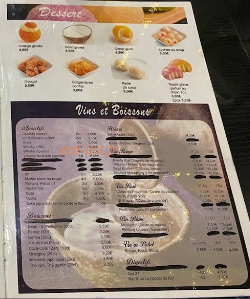 Ume sushi — carte page 6