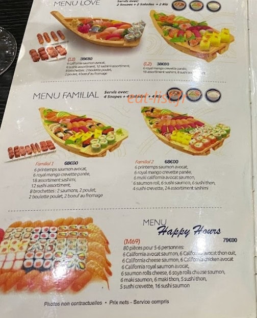 Ume sushi — carte page 2