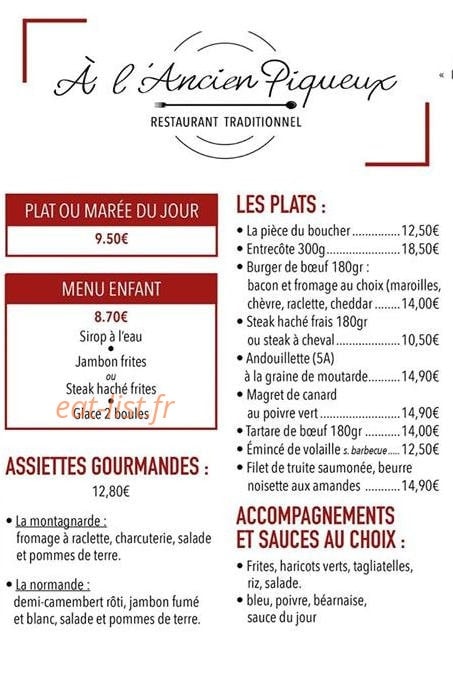 À l'ancien piqueux — carte page 1
