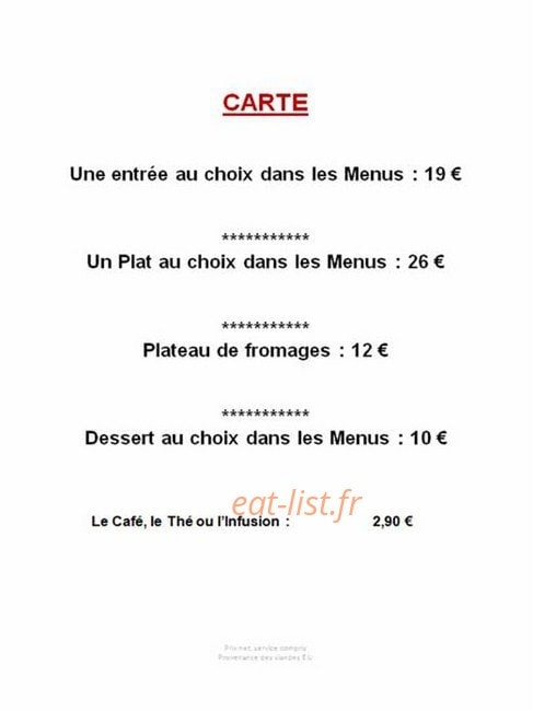 Auberge de Fontaine — carte page 3