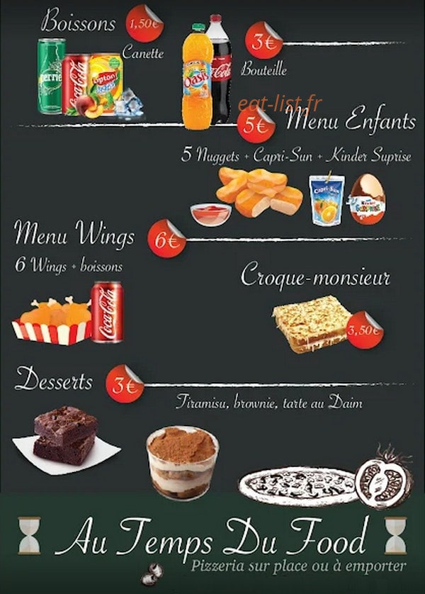 Au temps du food — carte page 4