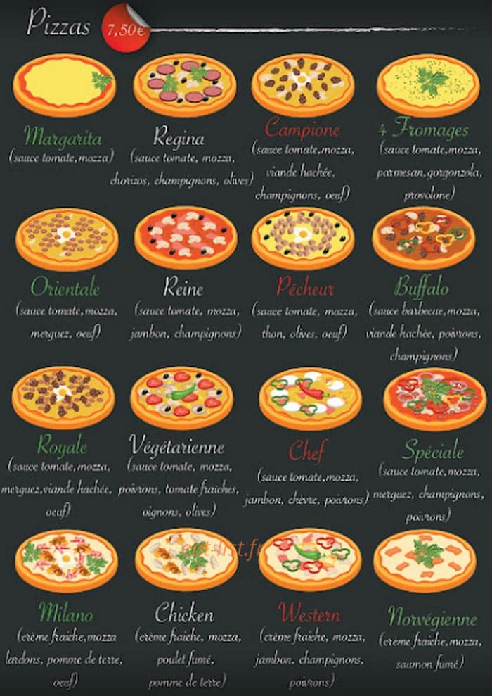 Au temps du food — carte page 2