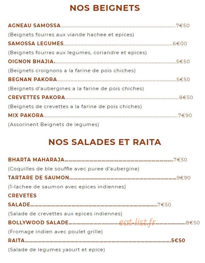 Bbollywood — carte page 2