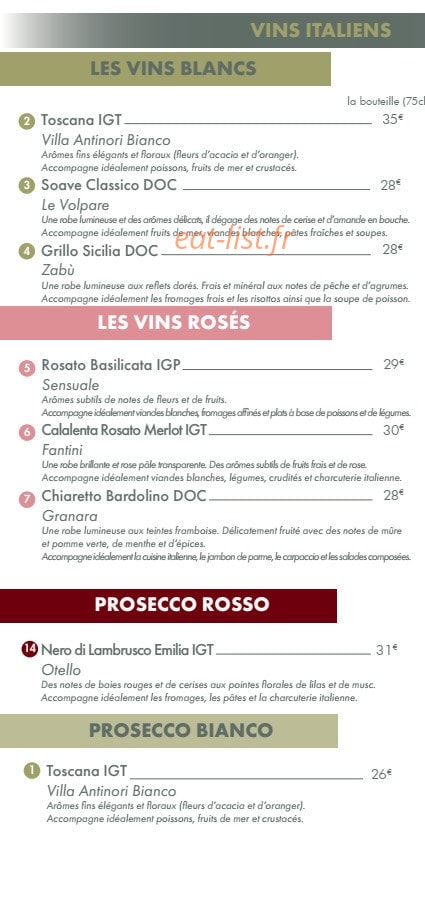 Campioli Trattoria — carte page 6