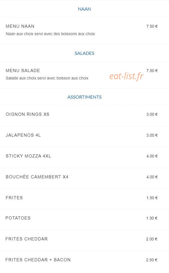 Hot chicken — carte page 3