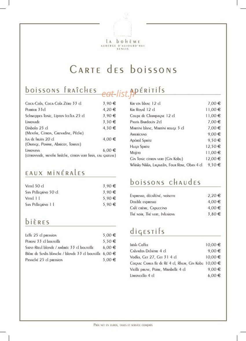 La bohème — carte page 2