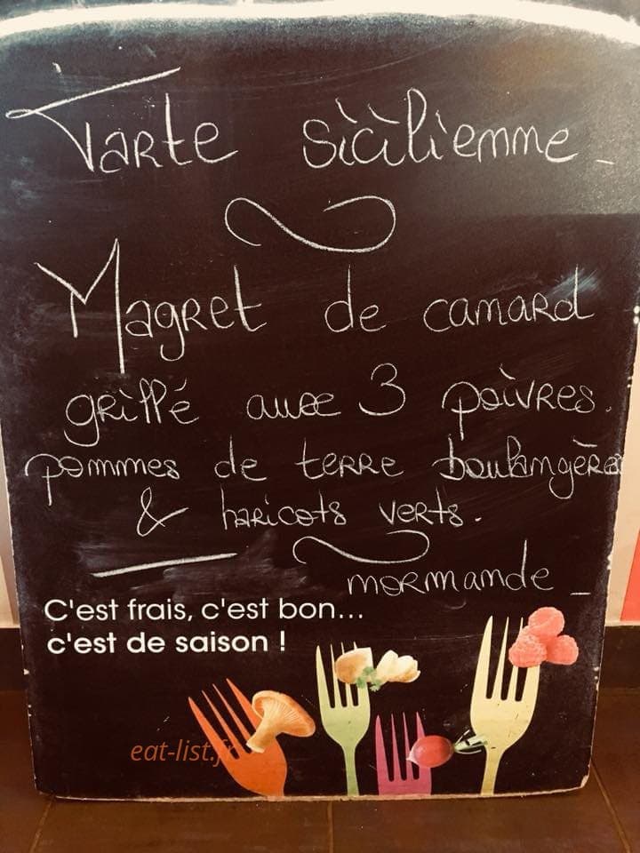 Le Bistrot — carte page 1