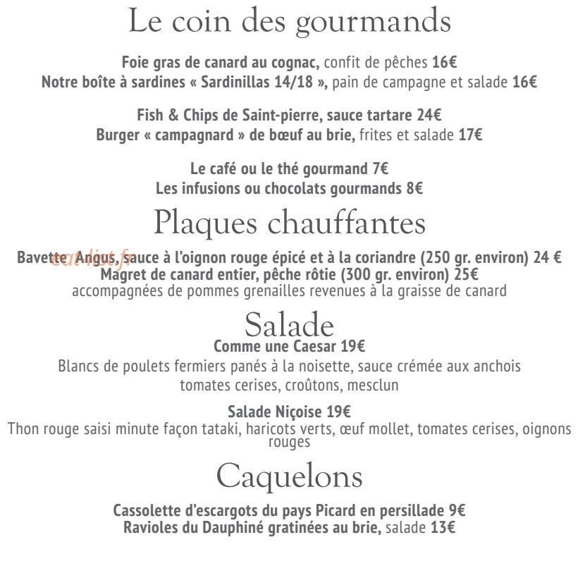 Le Scaramouche — carte page 2