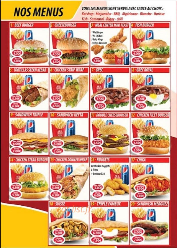 Meal Center — carte page 6