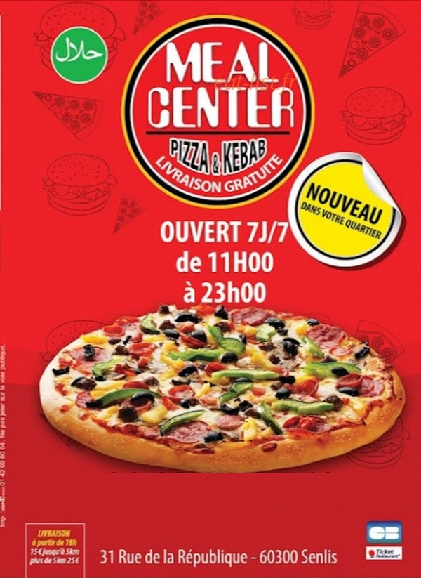 Meal Center — carte page 1