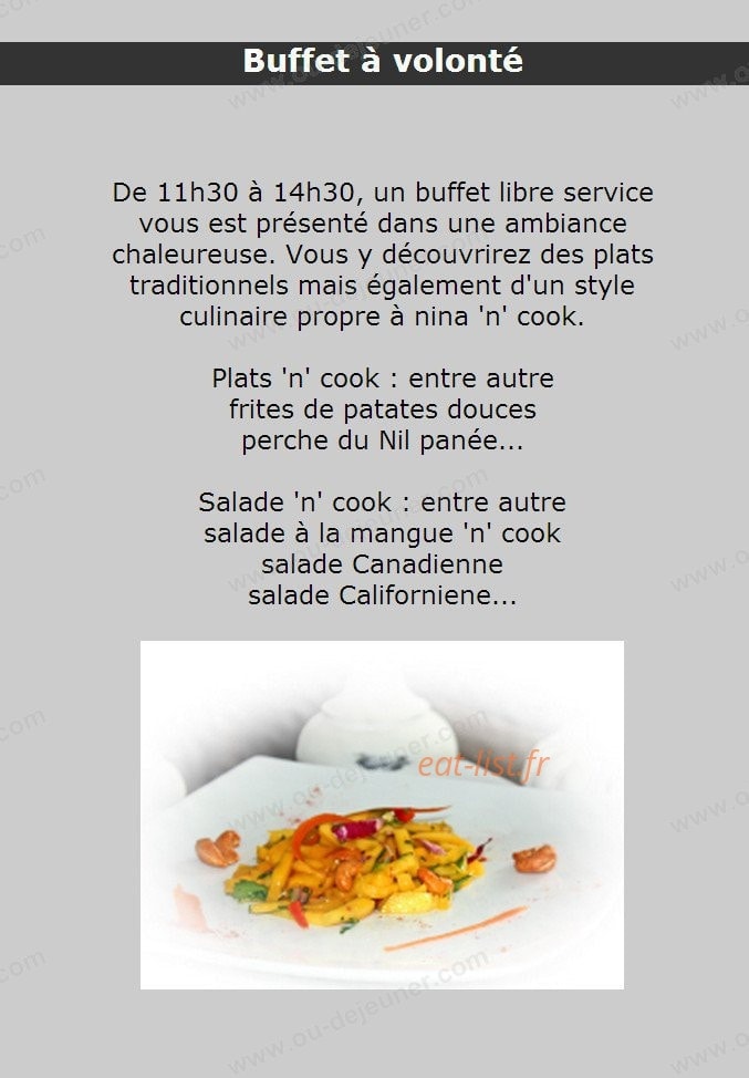 Nina 'n Cook — carte page 2