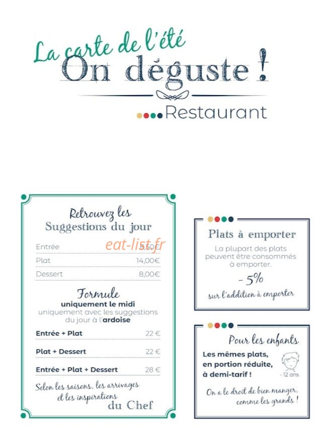 On Déguste — carte page 2