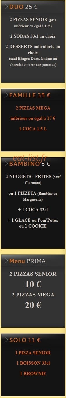 Pizza Lusitalia — carte page 13