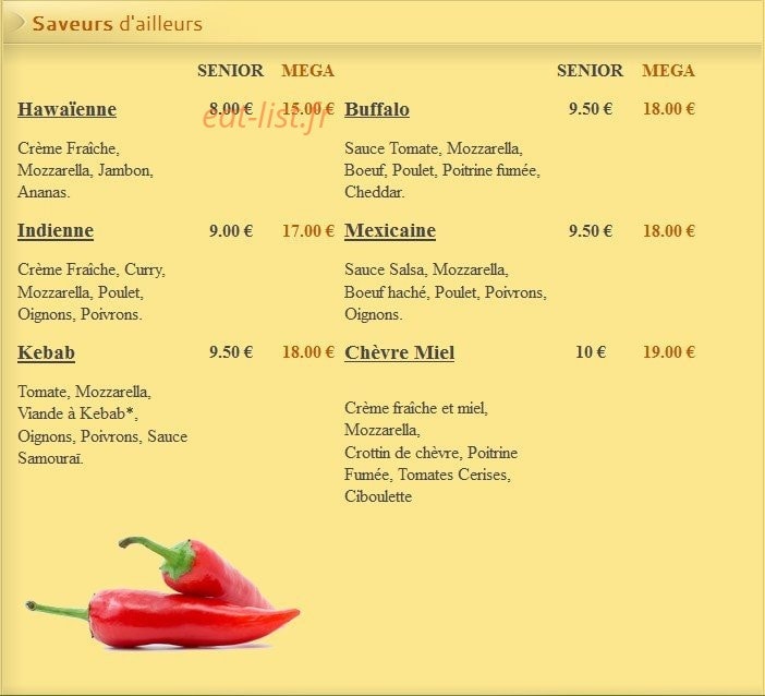 Pizza Lusitalia — carte page 4