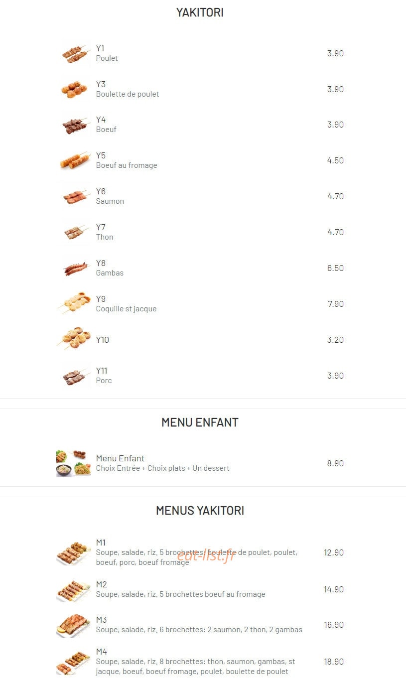 Shiso Sushi — carte page 7