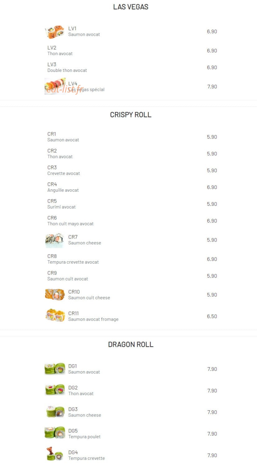 Shiso Sushi — carte page 6
