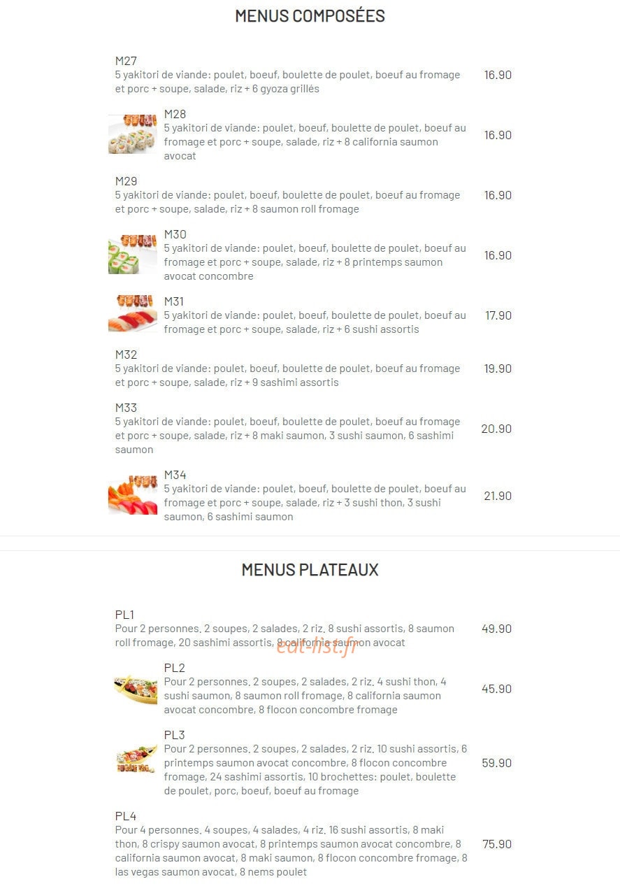 Shiso Sushi — carte page 9