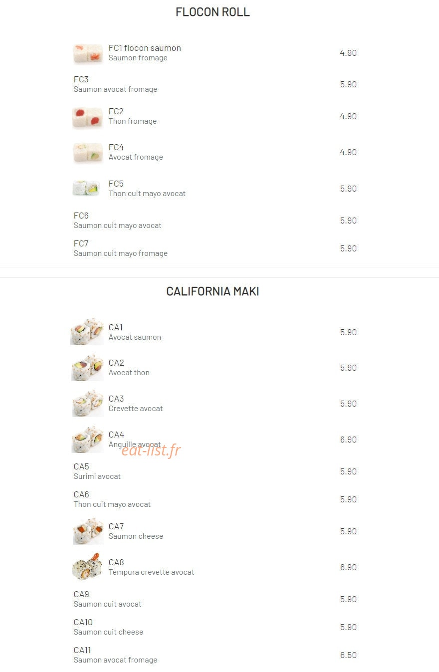 Shiso Sushi — carte page 5