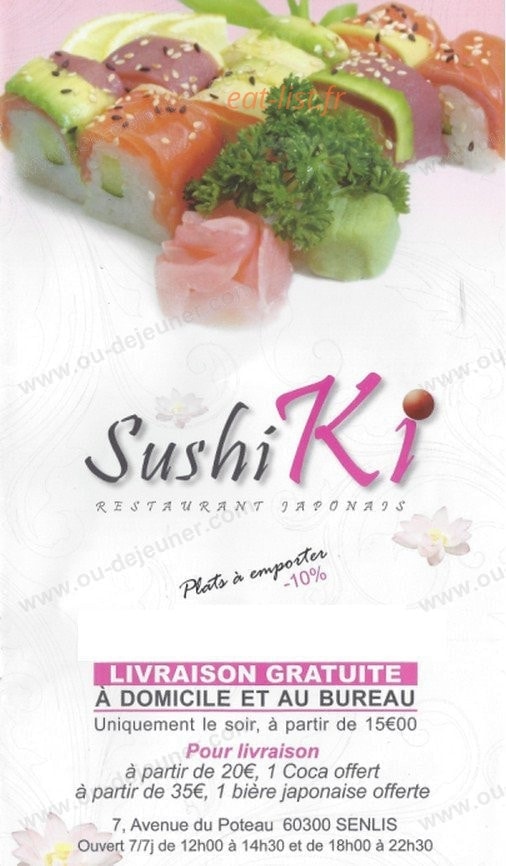 Sushiki — carte page 1