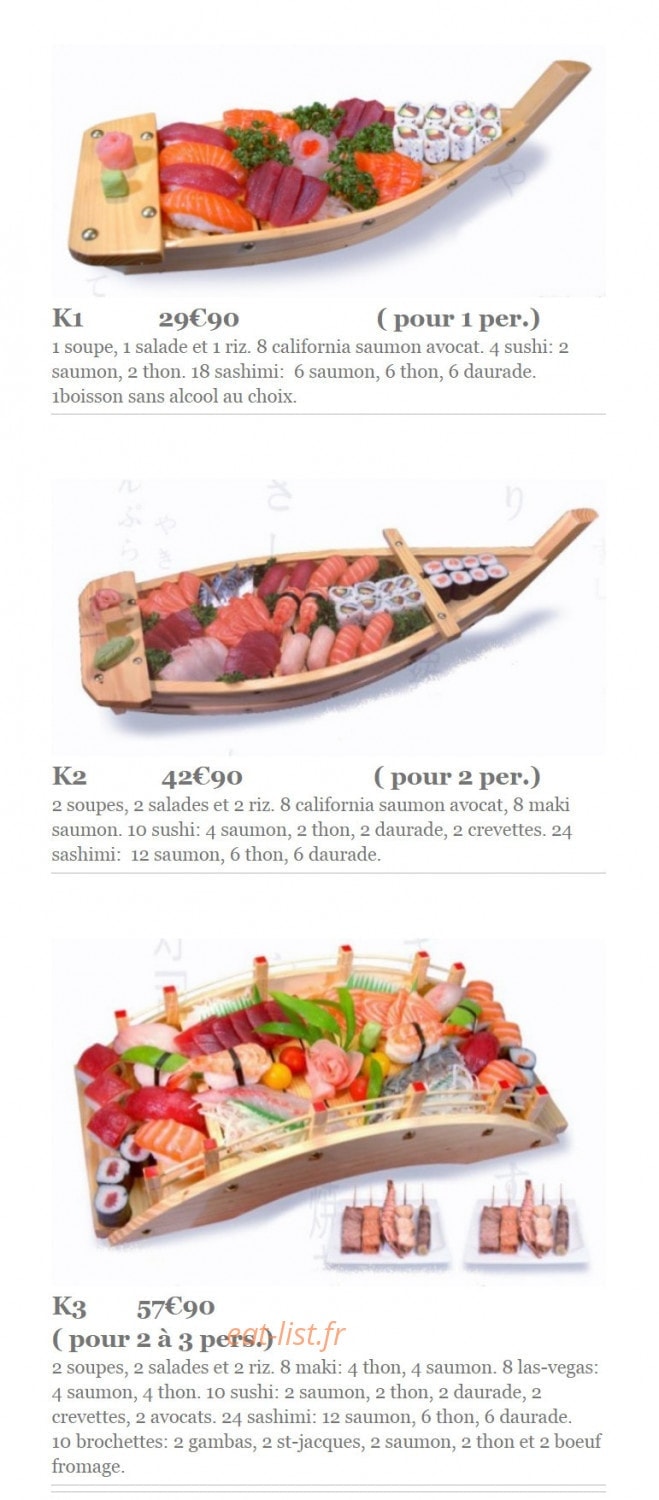 Sushiki — carte page 29