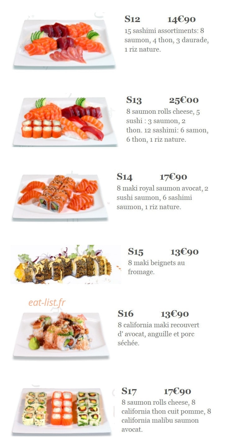 Sushiki — carte page 9