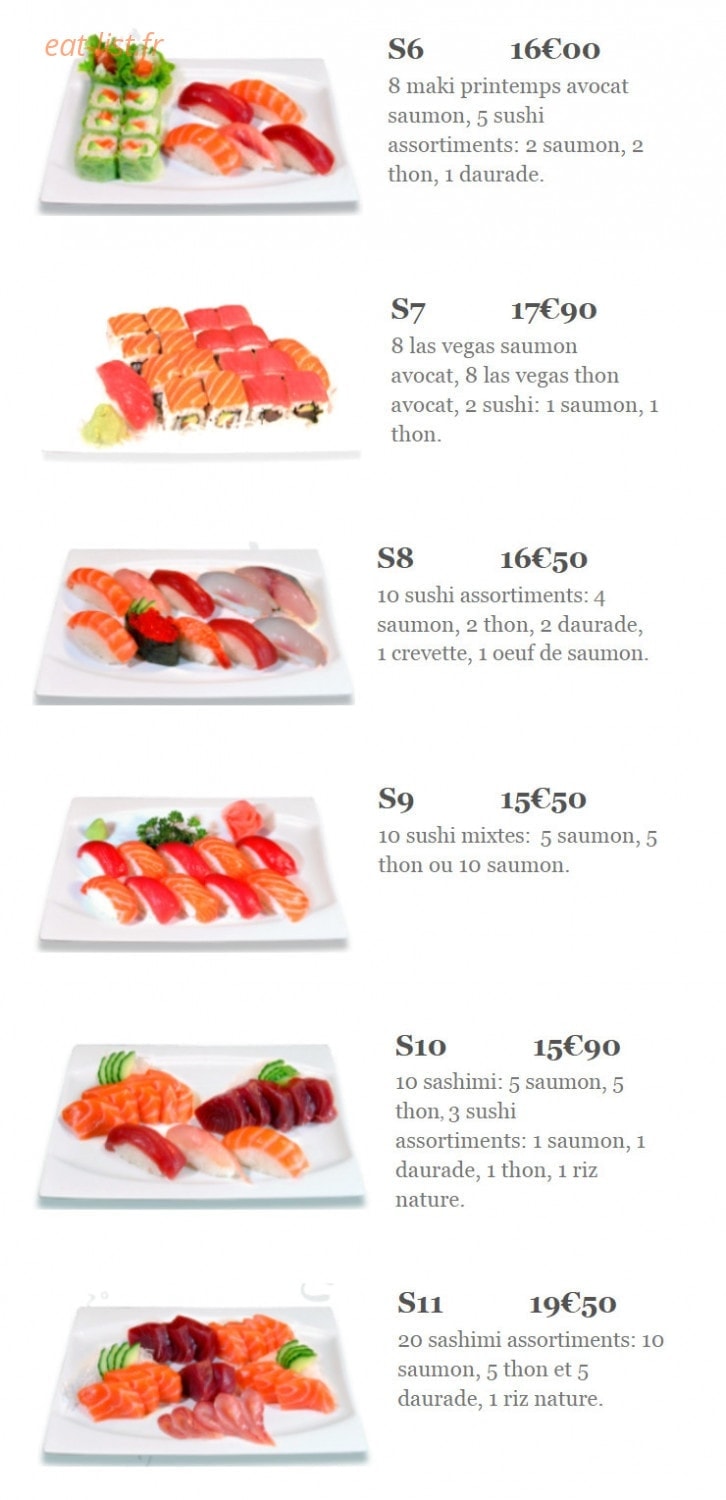Sushiki — carte page 8