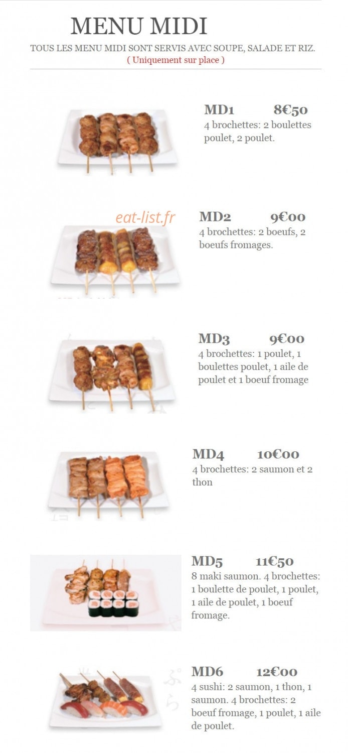 Sushiki — carte page 2