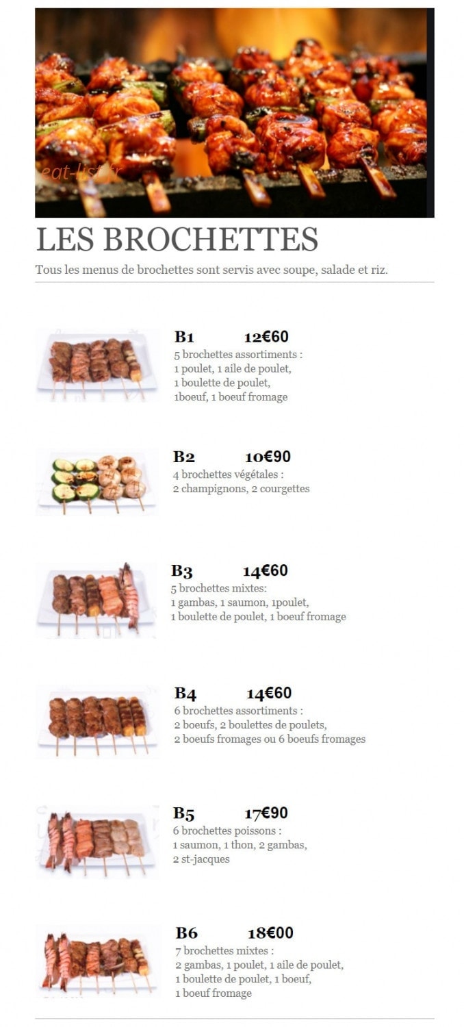 Sushiki — carte page 6