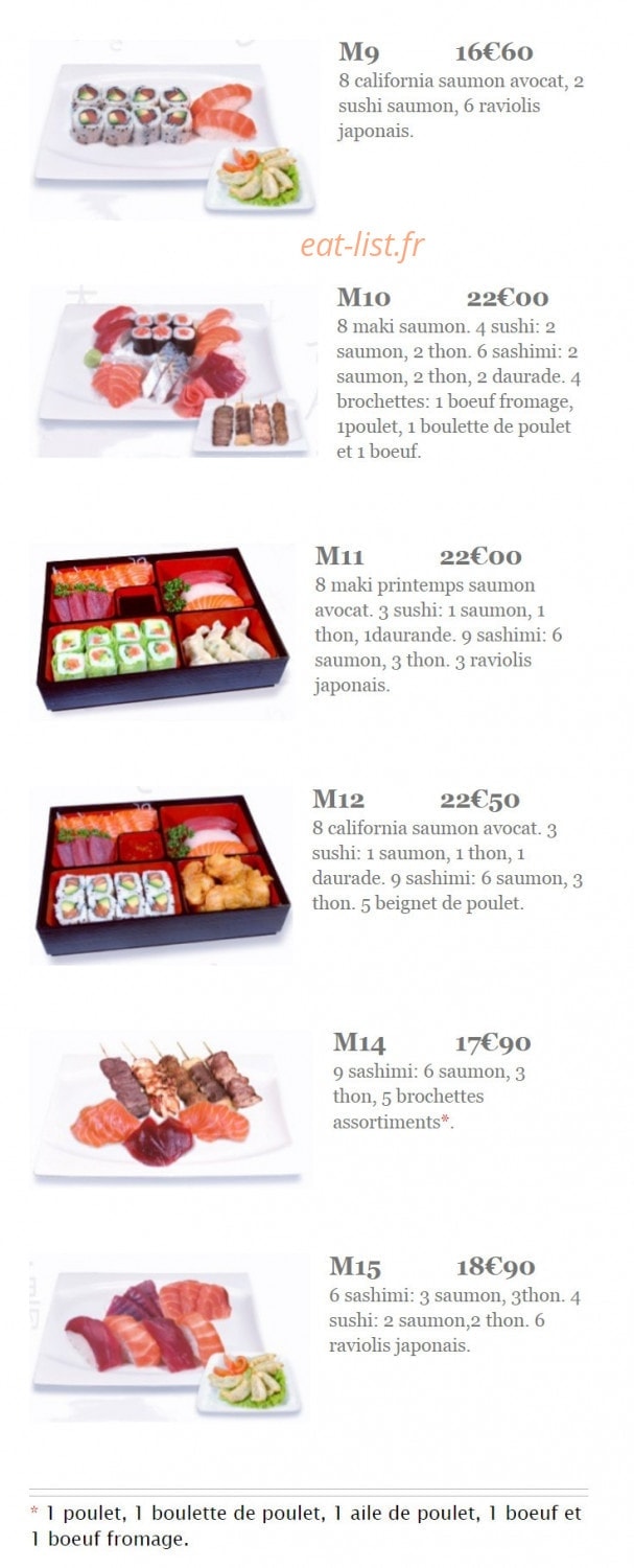 Sushiki — carte page 13
