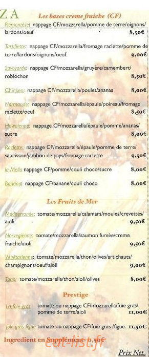Chez Mikelangelo — carte page 5