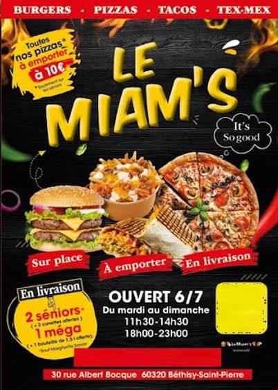 Le Miam's — carte page 1