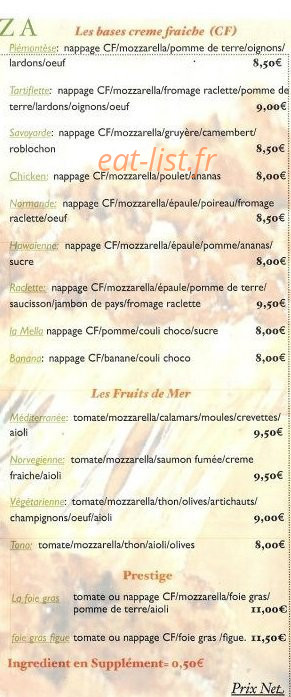 Chez Mikelangelo — carte page 5
