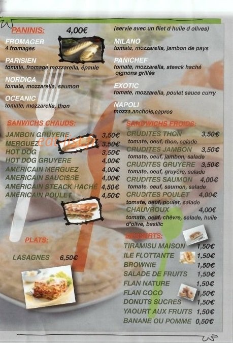 Chez Mikelangelo — carte page 3