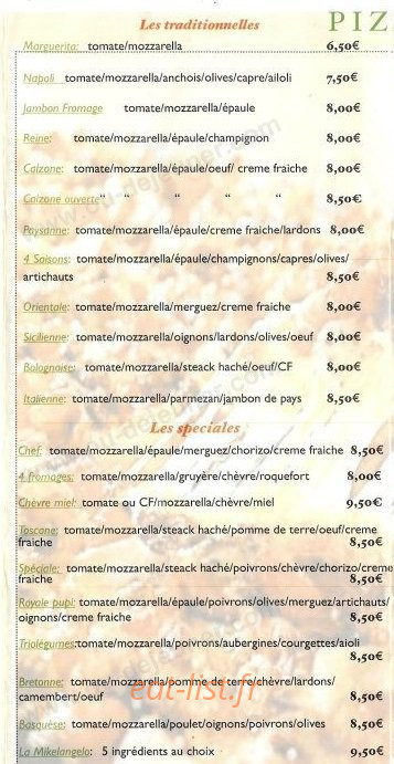 Chez Mikelangelo — carte page 4