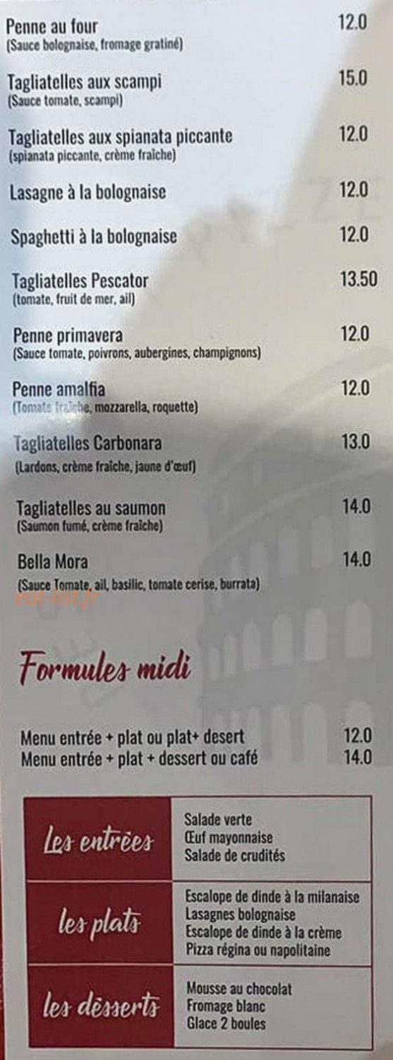 Bella Mora — carte page 4