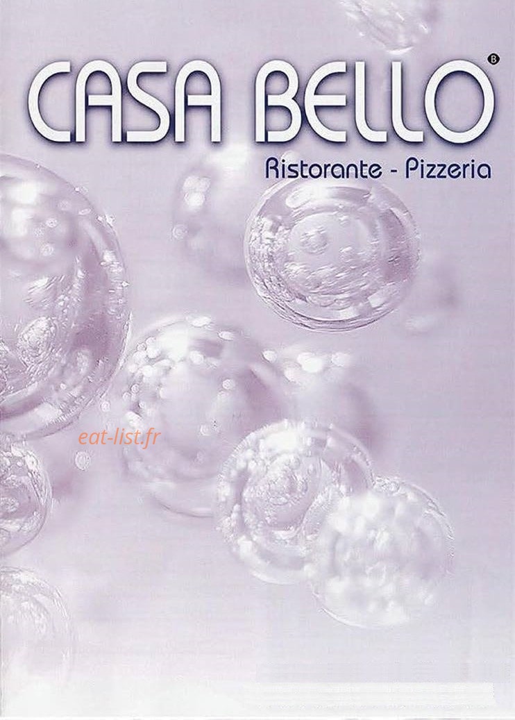 Casa Bello — carte page 1