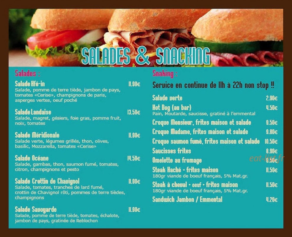 Kfé-in — carte page 3