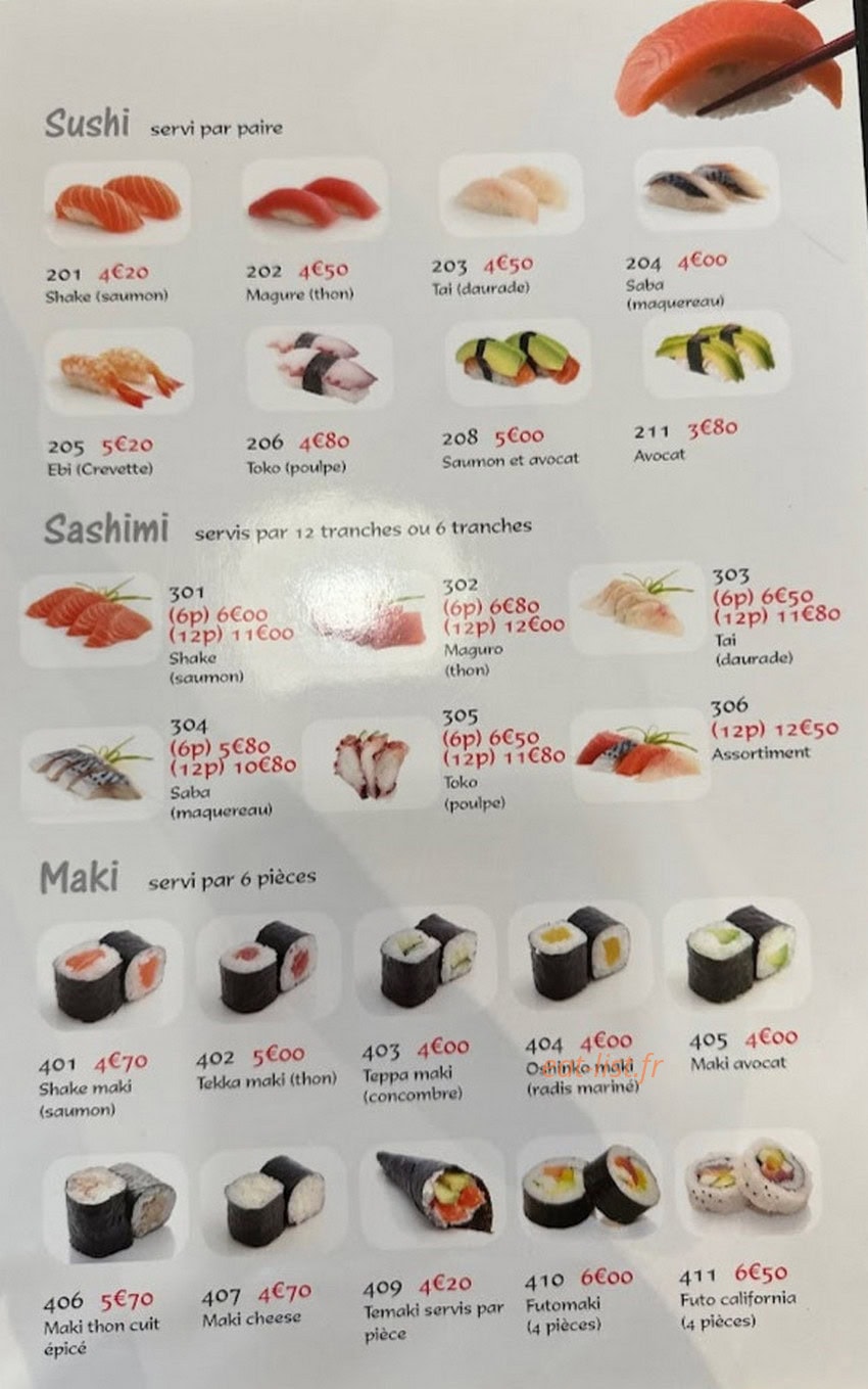 Sushi Z — carte page 2